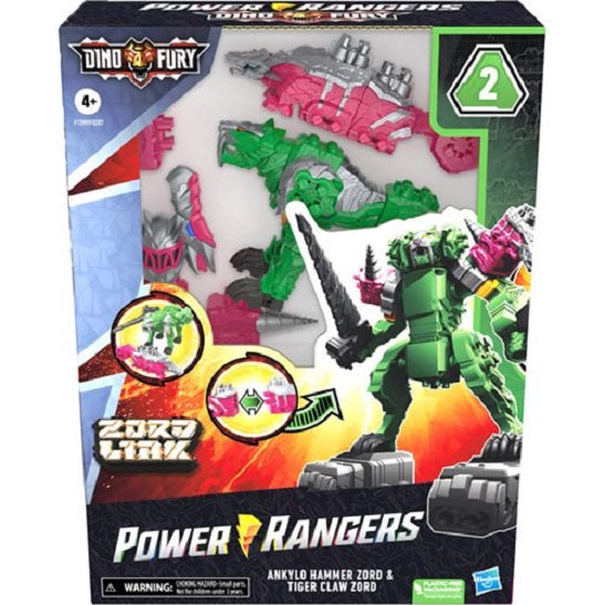 Power Rangers Dino Fury – Ankylo Hammer & Tiger Claw Zord Set (UPC: 5010993858330)