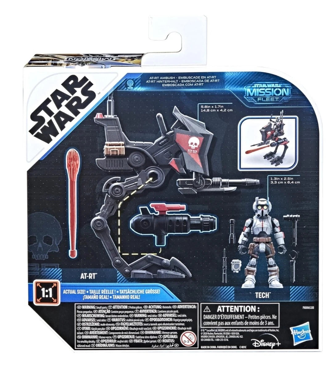 Hasbro Star Wars Mission Fleet Bad Batch AT-RT Tech Figure
