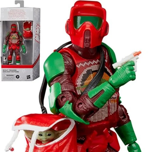 SW Black Series Scout Trooper (Holiday Edition) and Grogu 6"