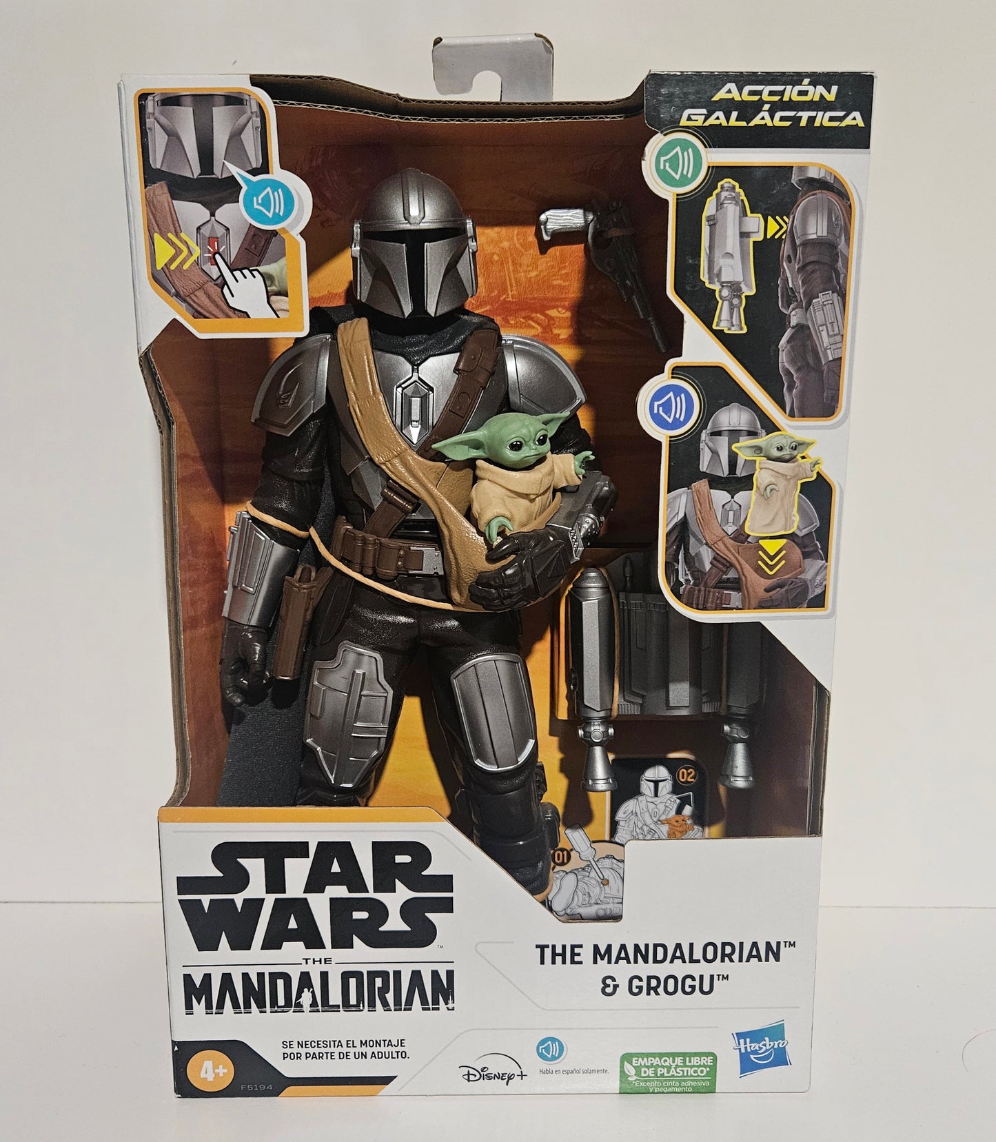 Star Wars Galactic Action The Mandalorian & Grogu Interactive Electronic 12" Figures
