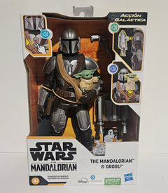 Star Wars Galactic Action The Mandalorian & Grogu Interactive Electronic 12" Figures-2