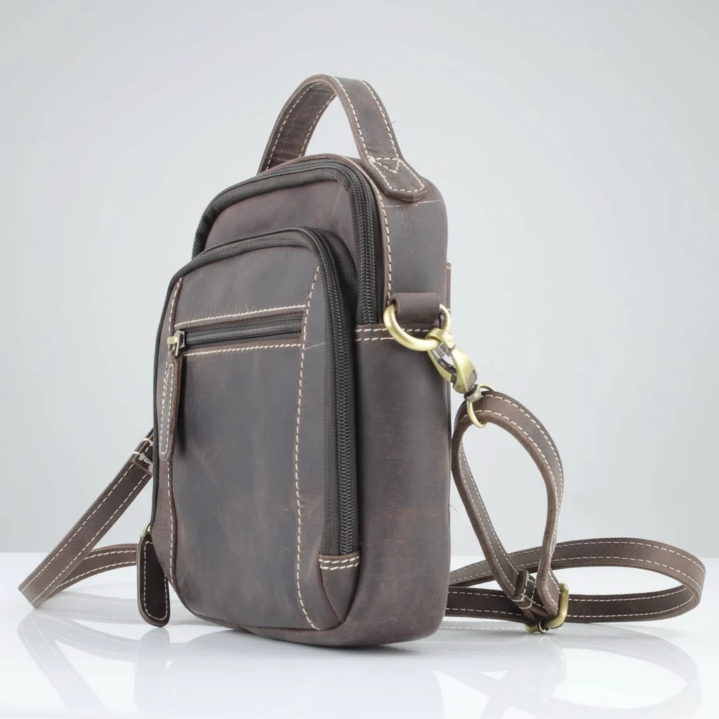 Hunter Leather Bag with Top Handle-3
