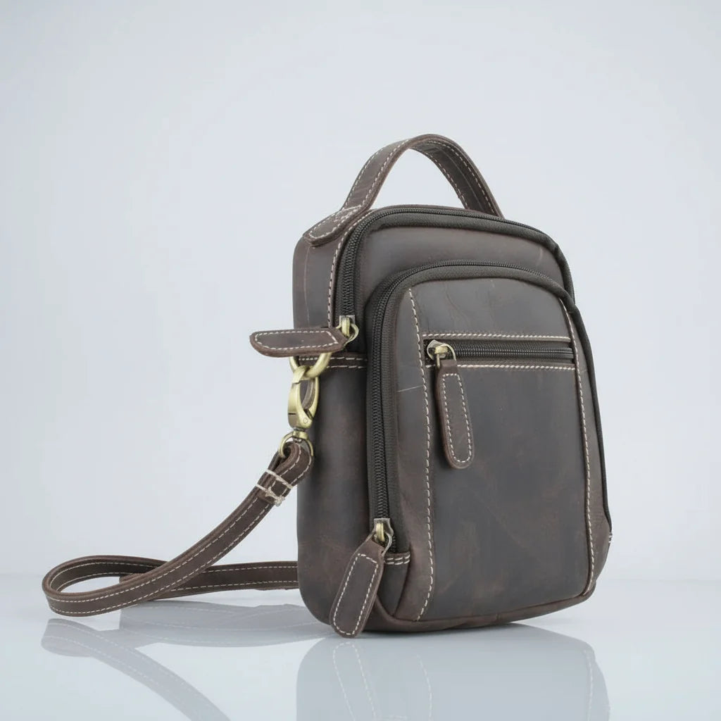 Hunter Leather Bag with Top Handle-5