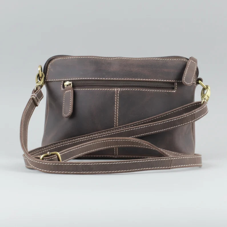 Hunter Leather Front Pocket Crossbody Bag-5