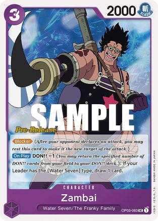 Zambai (OP03-063) - Pillars of Strength Pre-Release Cards-1