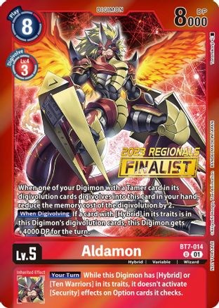 Aldamon (2023 Regionals Finalist) (BT7-014) - Next Adventure Foil-1