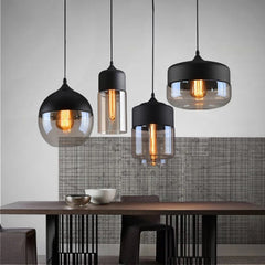Industrial glass chandelier-6