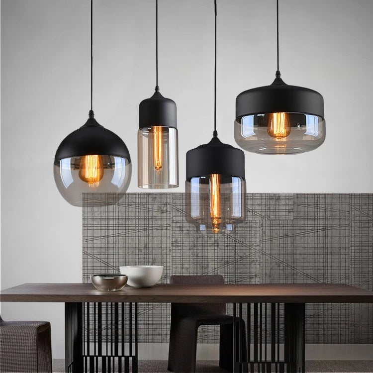 Industrial glass chandelier-6