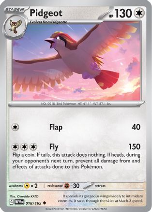 Pidgeot 18 - SV Scarlet & Violet 151 Reverse Holofoil-1