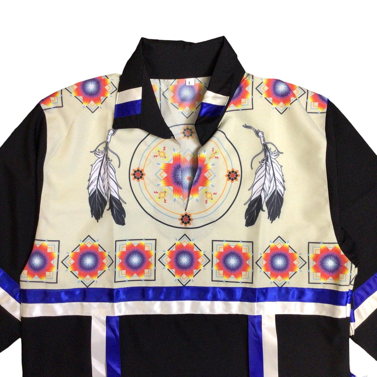 Ribbon Shirt with feathers-4