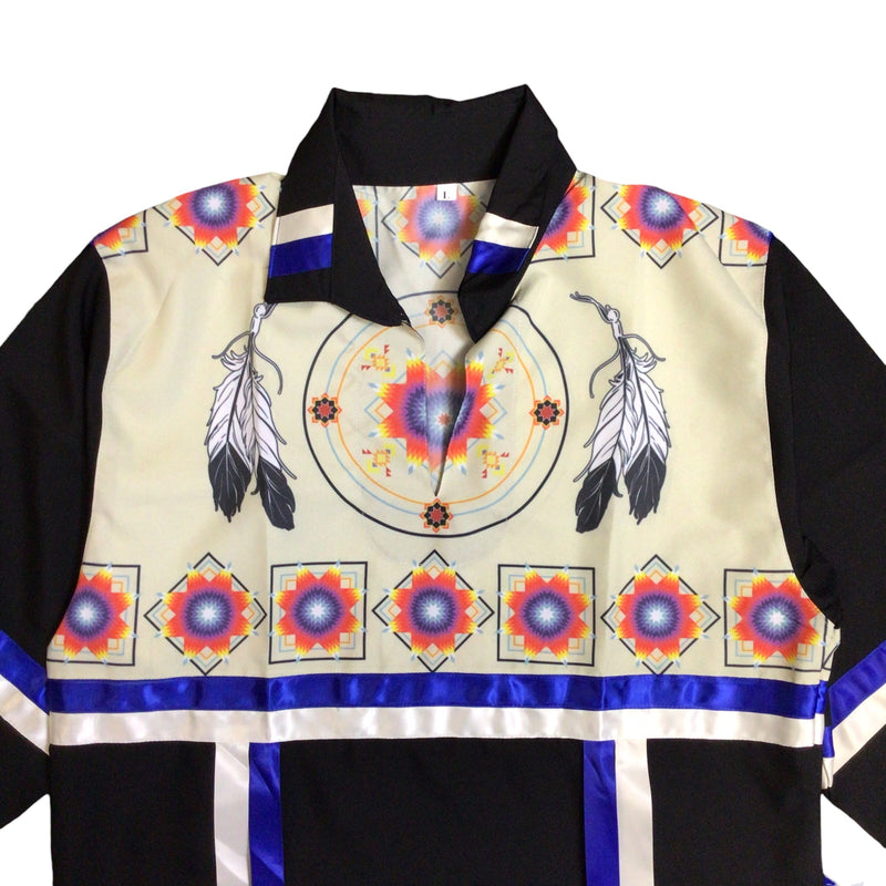 Ribbon Shirt with feathers-4