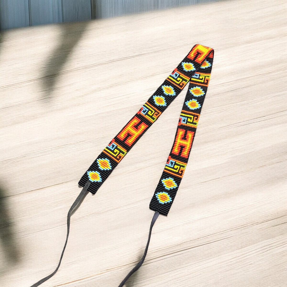Beaded Black Hatband