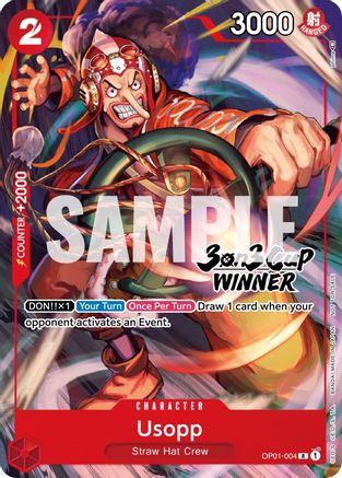 Usopp (3-on-3 Cup) [Winner] (OP01-004) - One Piece Promotion Cards-1