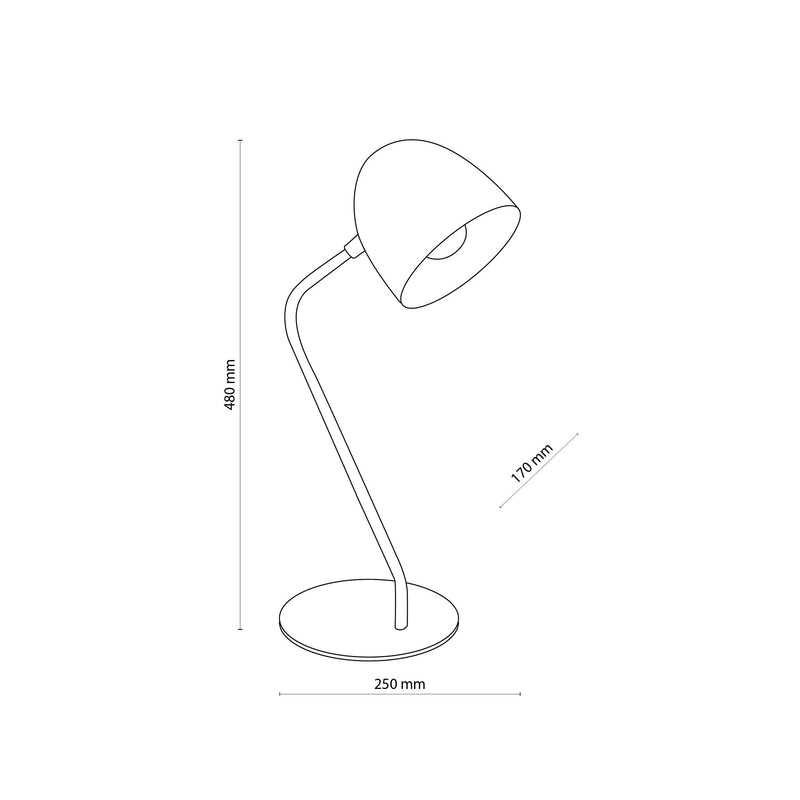 SOHO Black Modern Minimalist Table Lamp for Bedroom & Nightstand-5