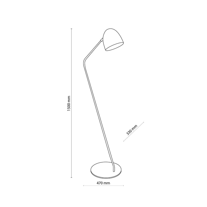 SOHO Black Modern Minimalist Floor Lamp for Living Room & Reading Nook-6