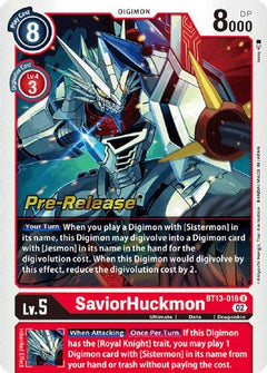SaviorHuckmon (BT13-016) - Versus Royal Knights Pre-Release Cards Foil-1