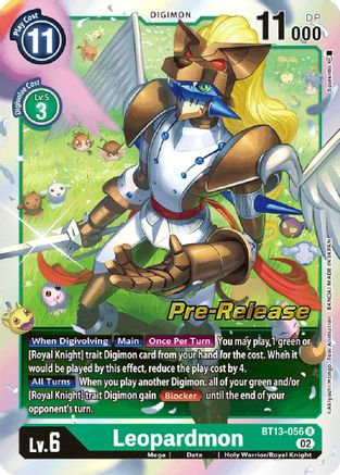 Leopardmon (BT13-056) - Versus Royal Knights Pre-Release Cards Foil-1