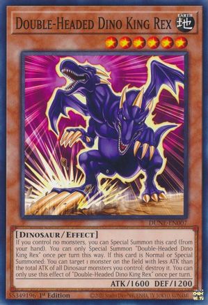 Double-Headed Dino King Rex (DUNE-EN007) - Duelist Nexus 1st Edition-1