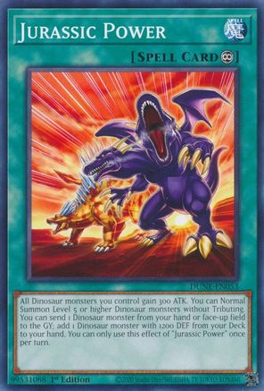 Jurassic Power (DUNE-EN053) - Duelist Nexus 1st Edition-1