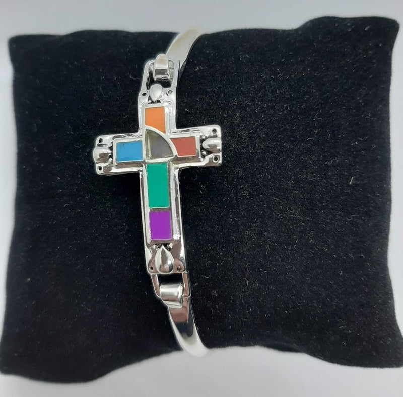 Inlay Cross Bangle - Style 1-1