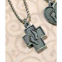 Footprints Cross Pendant-1