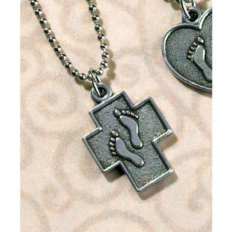 Footprints Cross Pendant-1