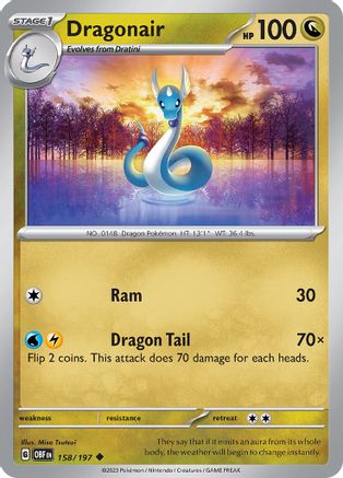 Dragonair 158 - SV03 Obsidian Flames Reverse Holofoil-1