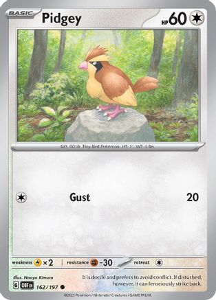 Pidgey 162 - SV03 Obsidian Flames Reverse Holofoil-1