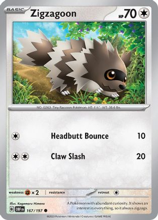 Zigzagoon 167 - SV03 Obsidian Flames-1