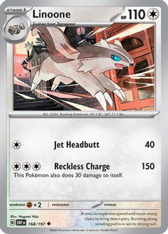 Linoone 168 - SV03 Obsidian Flames-1