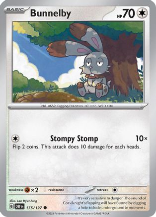 Bunnelby 175 - SV03 Obsidian Flames Reverse Holofoil-1