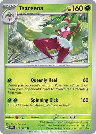 Tsareena 18 - SV03 Obsidian Flames Reverse Holofoil-1