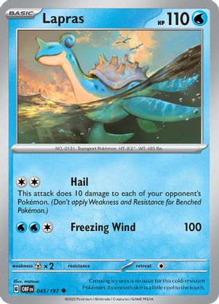 Lapras 45 - SV03 Obsidian Flames Reverse Holofoil-1