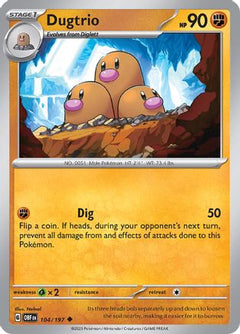 Dugtrio 104 - SV03 Obsidian Flames Reverse Holofoil-1