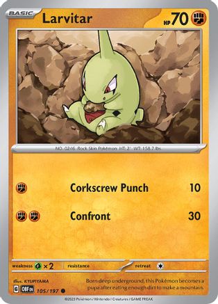 Larvitar 105 - SV03 Obsidian Flames-1