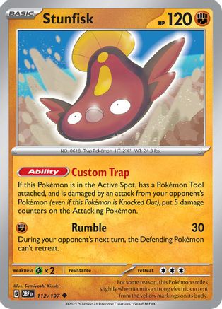 Stunfisk 112 - SV03 Obsidian Flames Reverse Holofoil-1