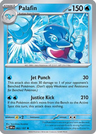 Palafin 62 - SV03 Obsidian Flames Reverse Holofoil-1