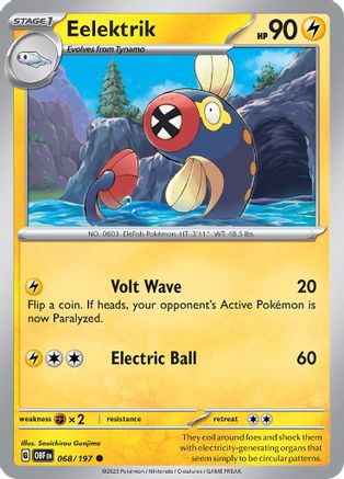 Eelektrik 68 - SV03 Obsidian Flames Reverse Holofoil-1