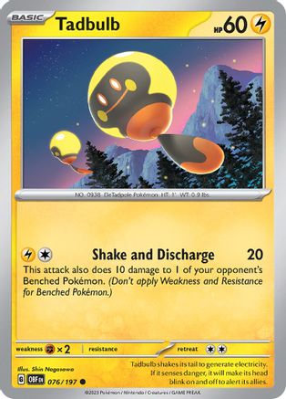 Tadbulb 076/197 76 - SV03 Obsidian Flames-1