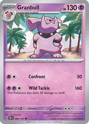Granbull 88 - SV03 Obsidian Flames Reverse Holofoil-1