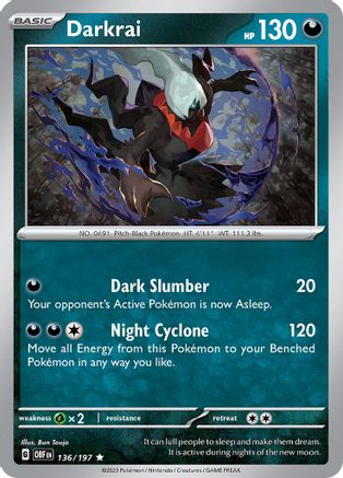 Darkrai 136 - SV03 Obsidian Flames Reverse Holofoil-1