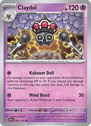 Claydol 95 - SV03 Obsidian Flames Reverse Holofoil-1