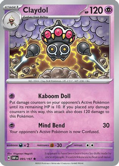 Claydol 95 - SV03 Obsidian Flames Reverse Holofoil-1