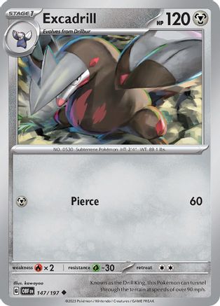 Excadrill 147 - SV03 Obsidian Flames Reverse Holofoil-1