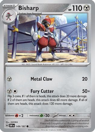 Bisharp 149 - SV03 Obsidian Flames Reverse Holofoil-1