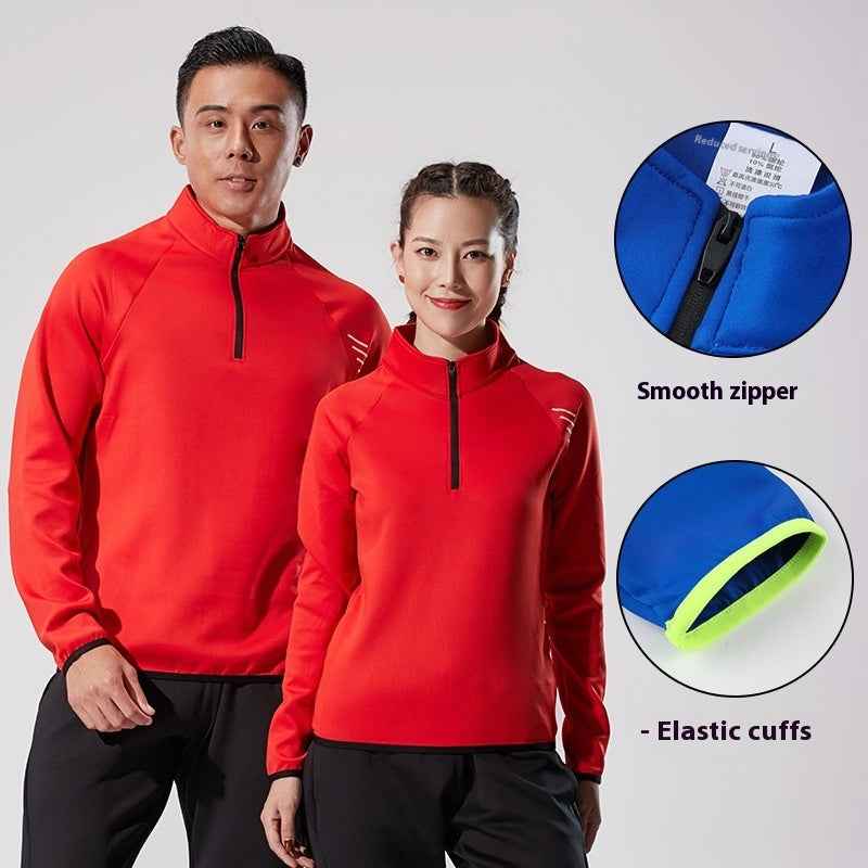 Half-Zip Quick-Dry Workout Top – Outdoor Running & Fitness Activewear-2