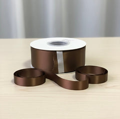 Satin Ribbon Double Face- Brown #847-3.8 cm Wide-1