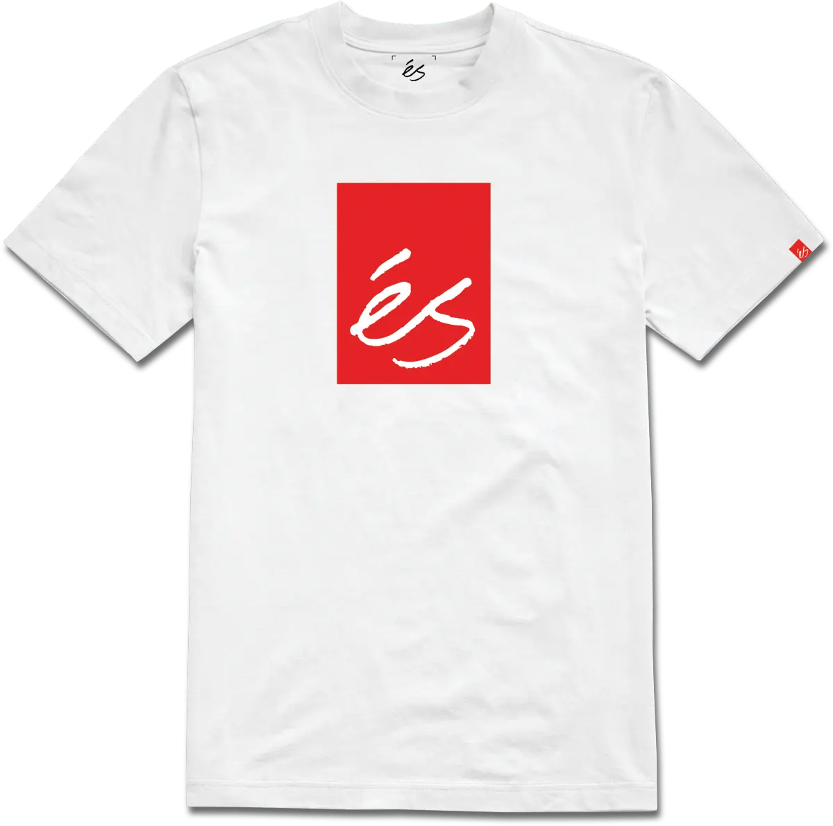 éS 'Main Block' Tee - White-1