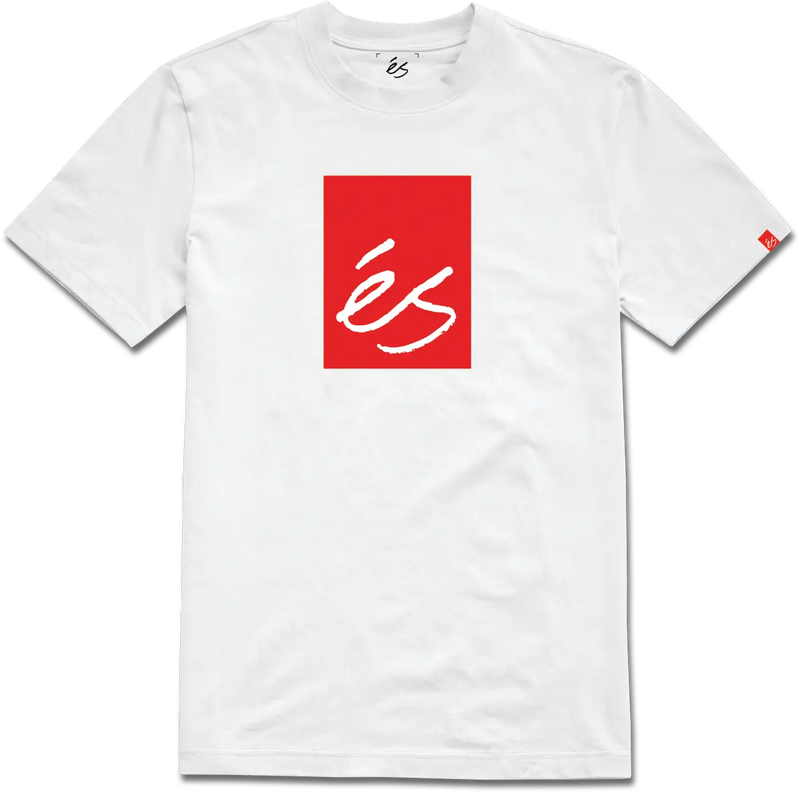 éS 'Main Block' Tee - White-1