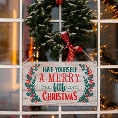 Merry Christmas Wooden Door Hanging Sign 11.8 × 7.1 in – Holiday Home & Office Decor (Canada Delivery Only)-5